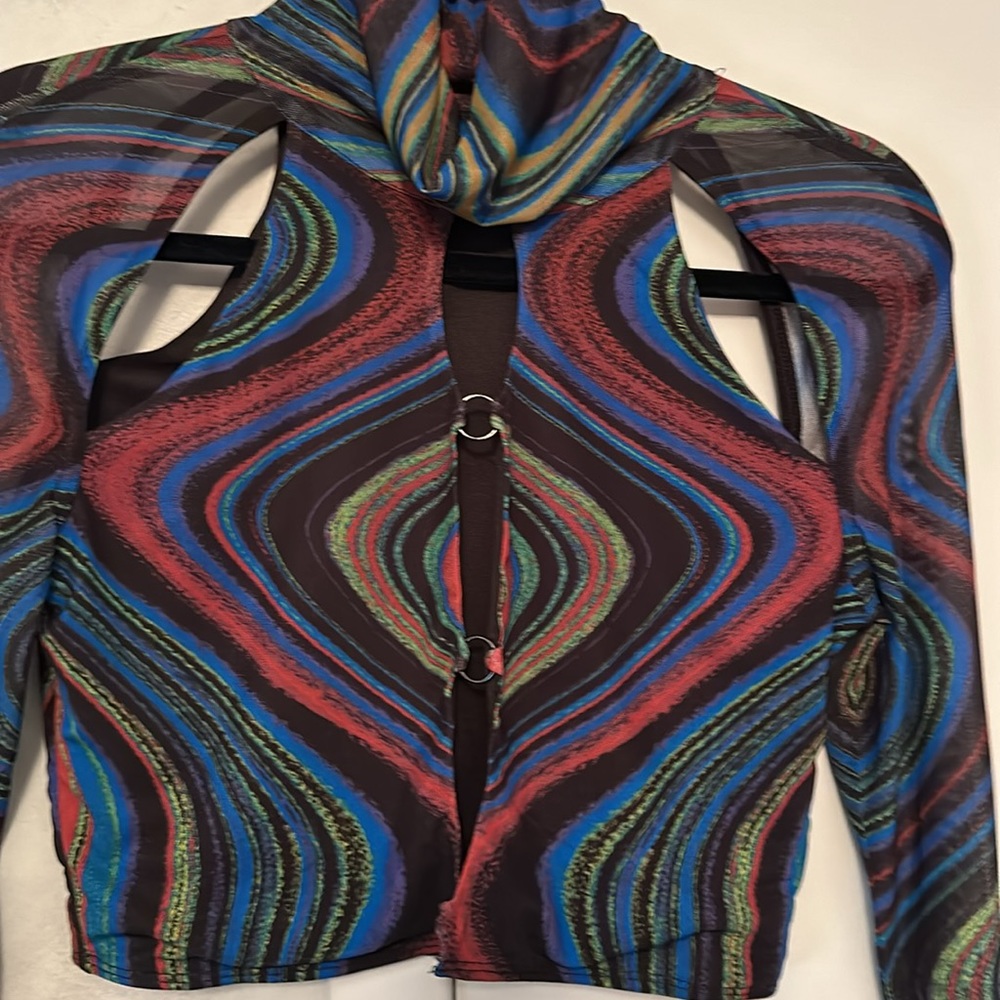 Afrm Crop Multi Color Top Size S/P - image 2